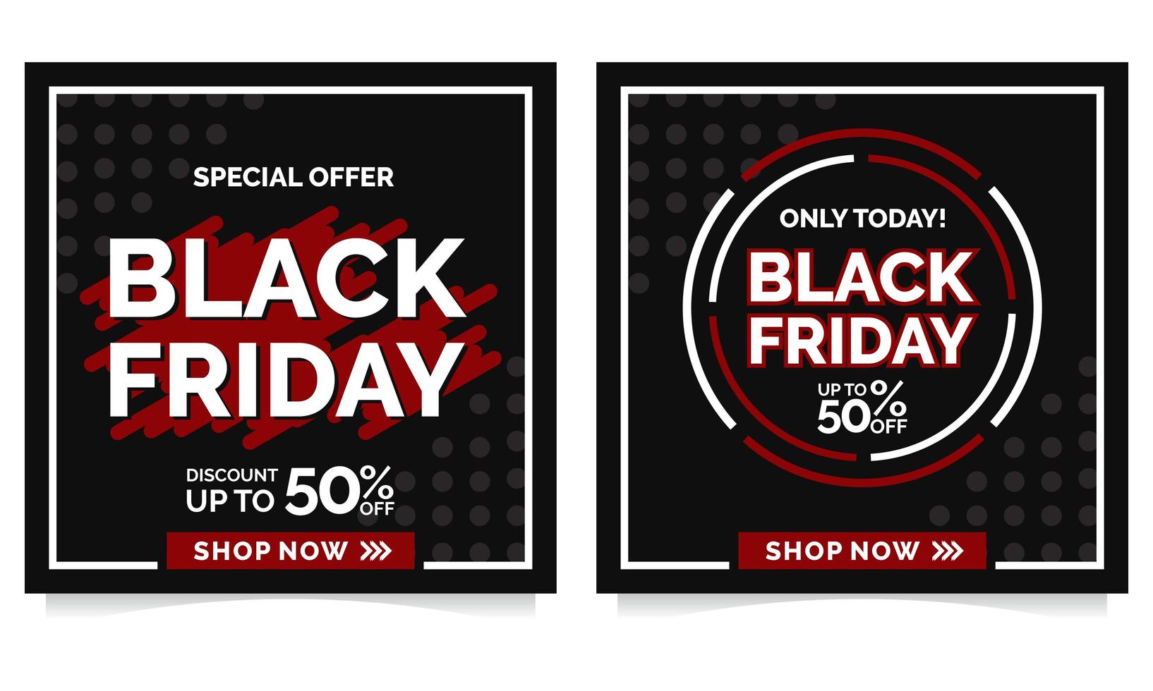 Black Friday post collection template vector