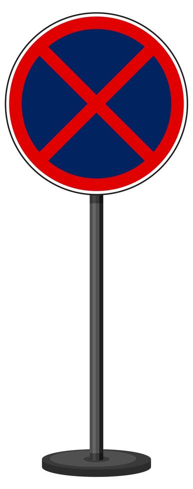 Red traffic sign on white background vector