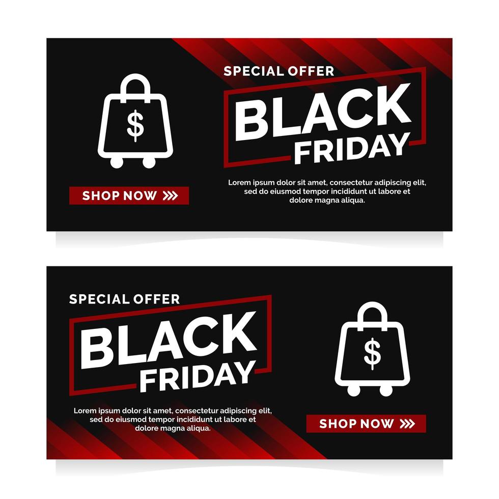 Black Friday banner design template vector