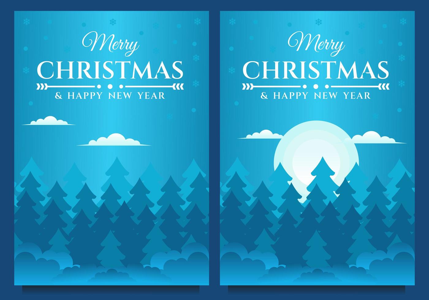 Merry Christmas and Happy New Year Banner template vector