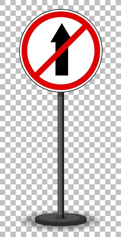 Red traffic sign on transparent background vector