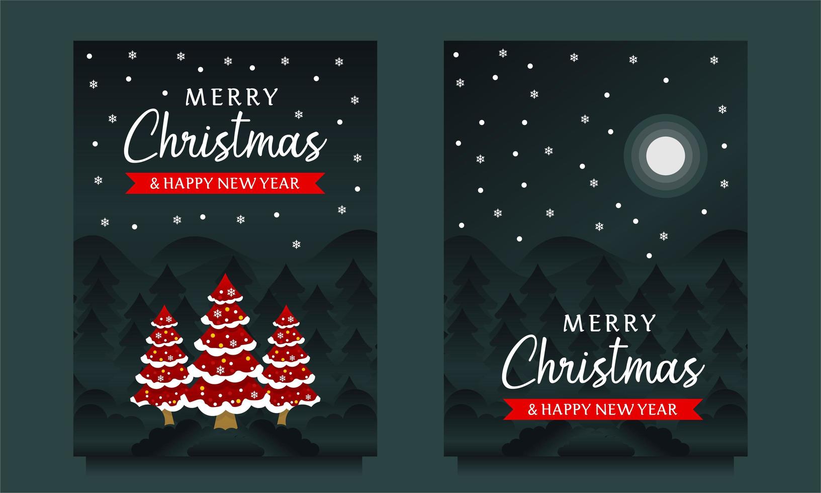 Merry Christmas and Happy New Year Banner vector