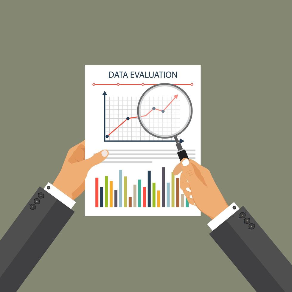 Auditing concept background with financial chart vector