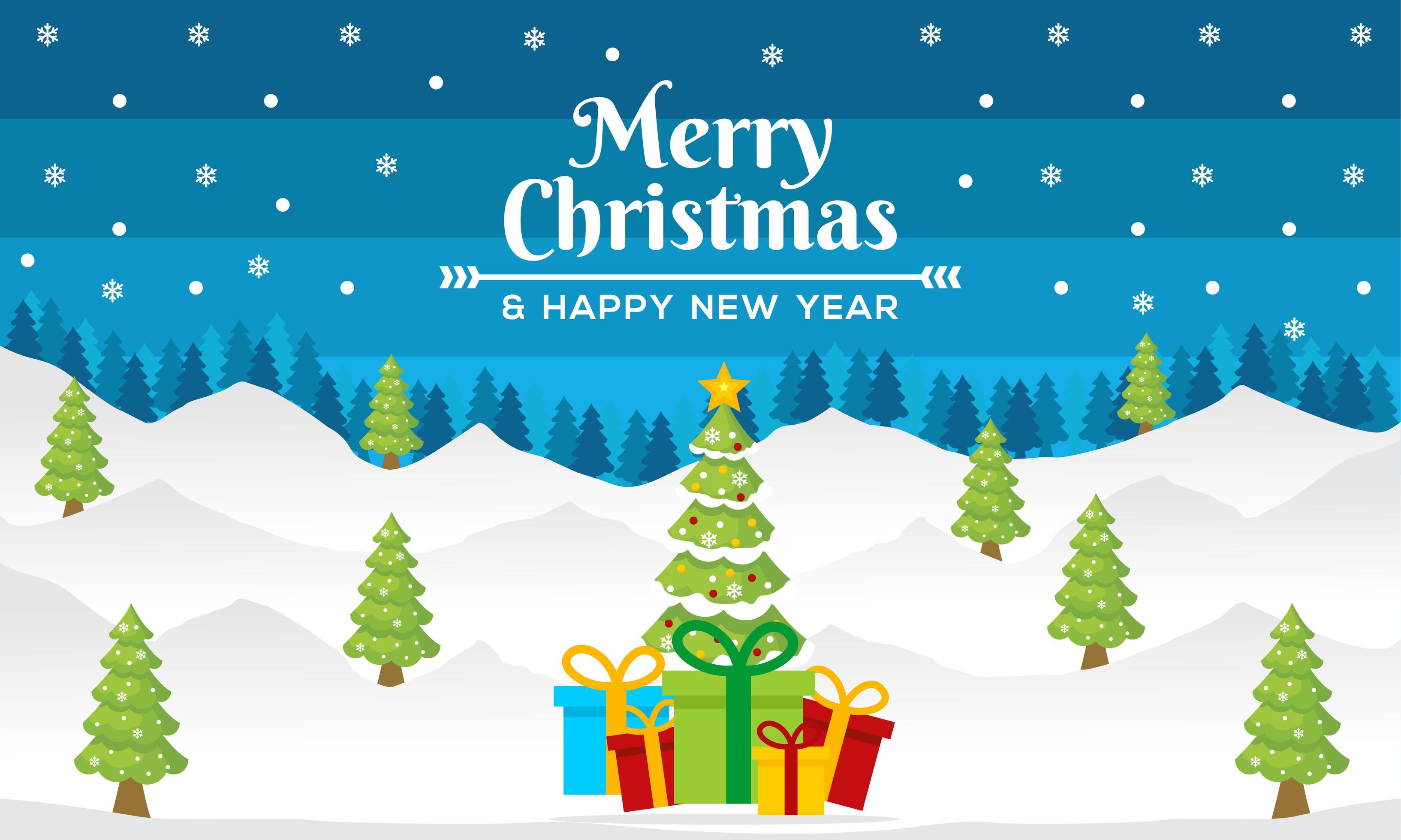 Vecteezy vectorified Merry Christmas and Happy New Year Banner 1541316 Vector Art at Vecteezy