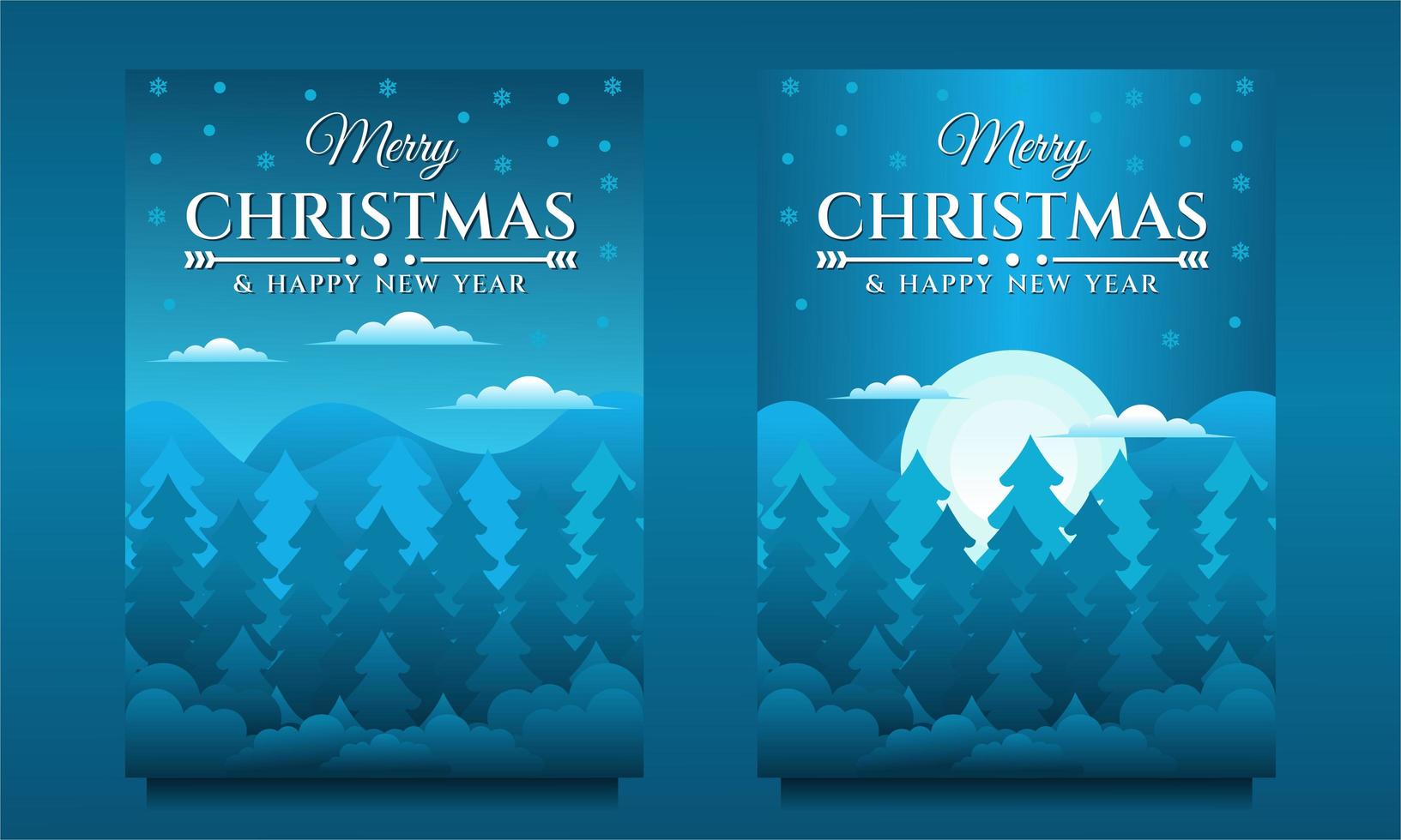 Merry Christmas and Happy New Year Banner vector