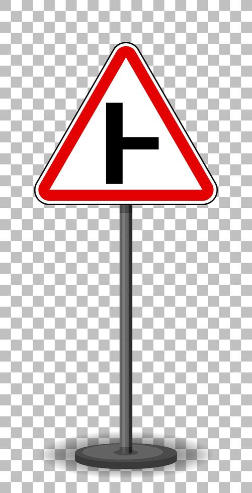 Red traffic sign on transparent background vector