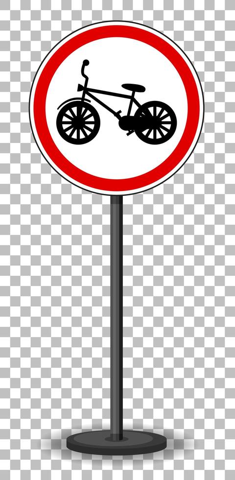 Red traffic sign on transparent background vector