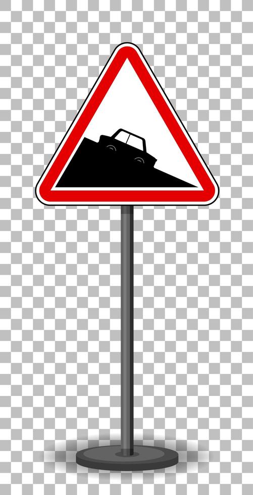 Red traffic sign on transparent background vector