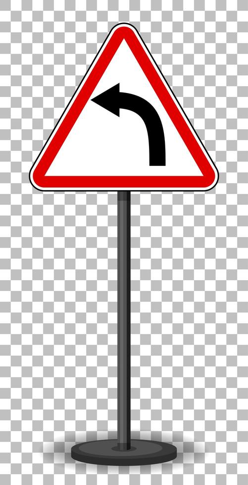 Red traffic sign on transparent background vector