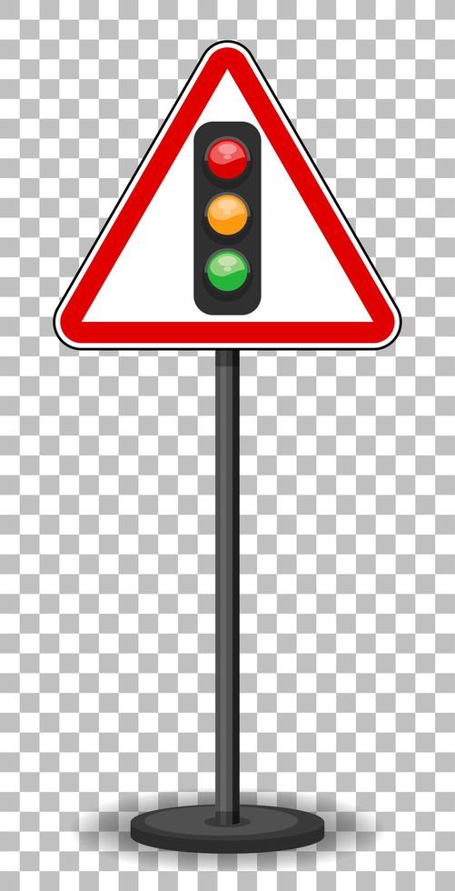 Red traffic sign on transparent background vector