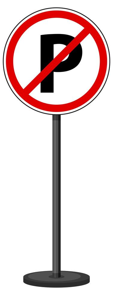 Red traffic sign on white background vector