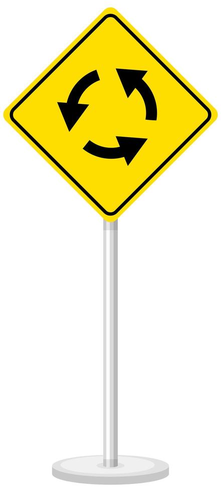 Roundabout sign isolated on white background vector