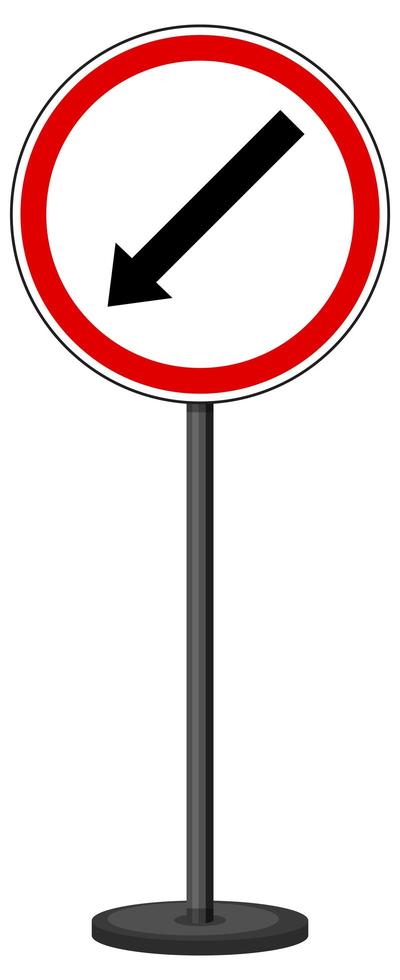 Red traffic sign on white background vector