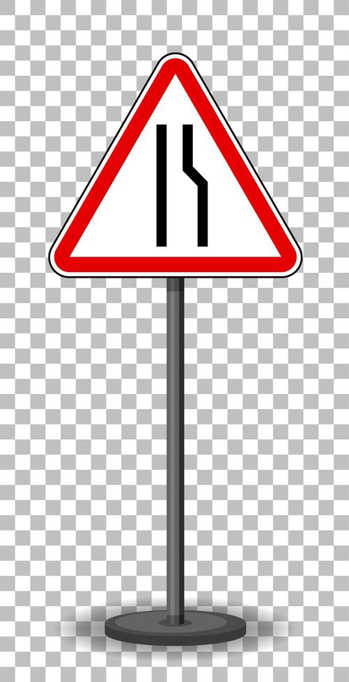 Red traffic sign on transparent background vector