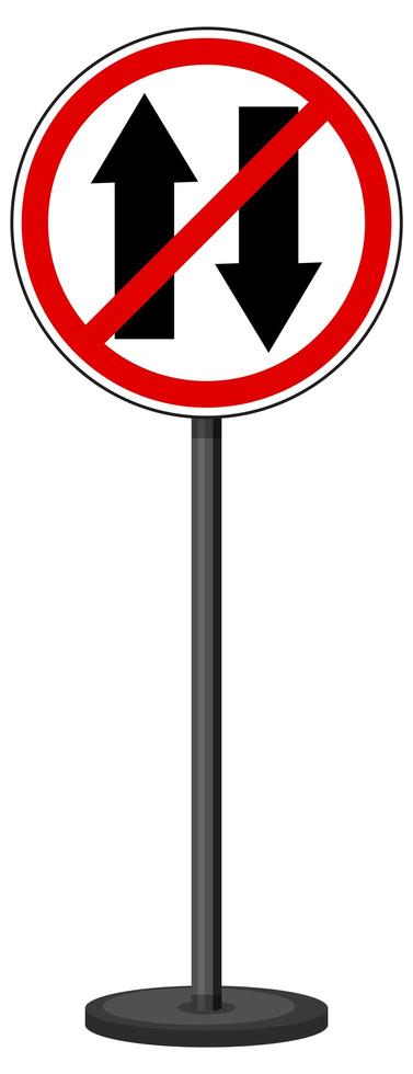 Red traffic sign on white background vector