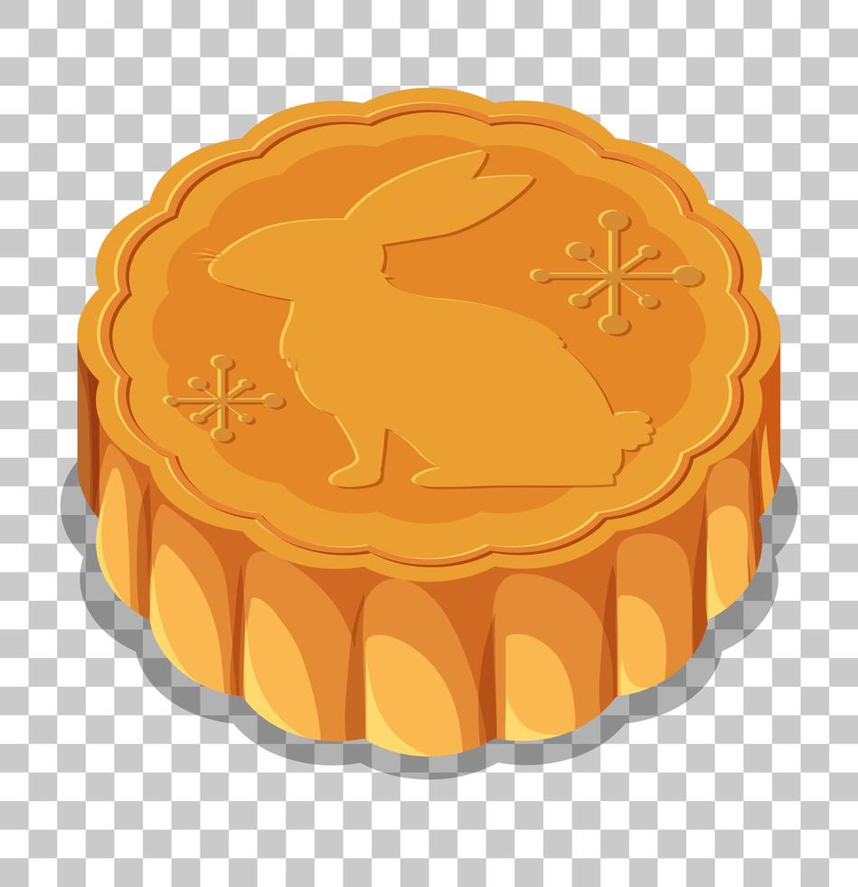 A moon cake isolated on transparent background vector