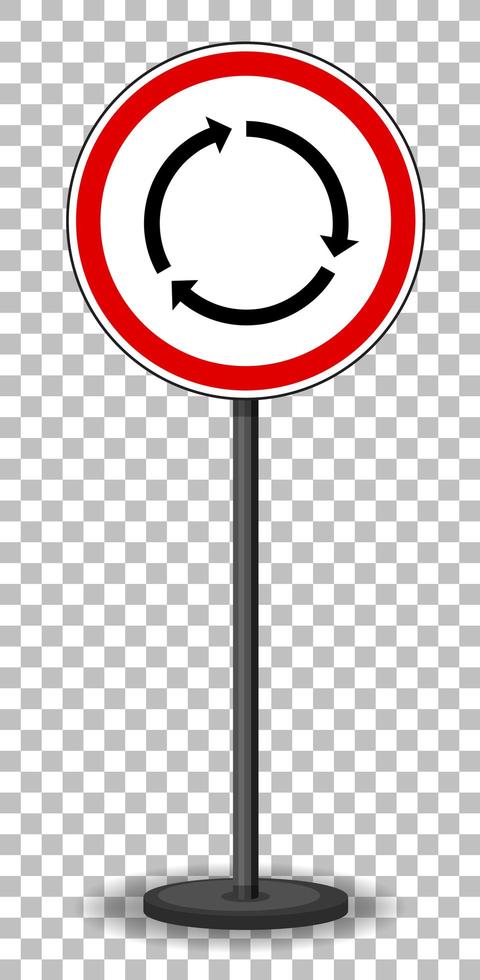 Red traffic sign on transparent background vector