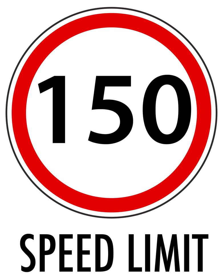 Red traffic sign on white background vector