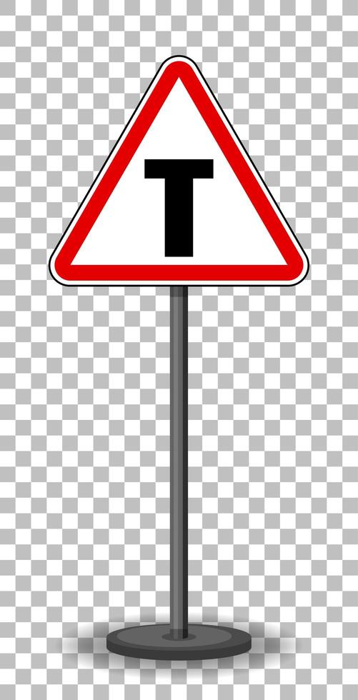 Red traffic sign on transparent background vector