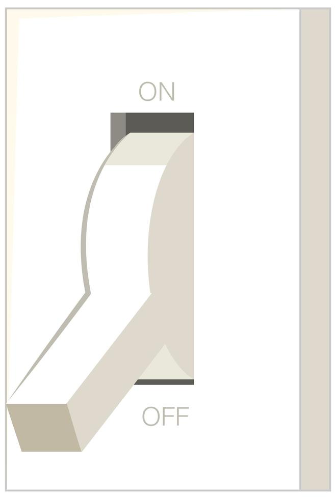 Electric switch cartoon icon isolated vector