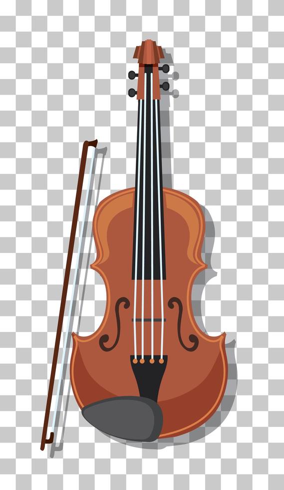 Classic violin isolated on transparent background vector