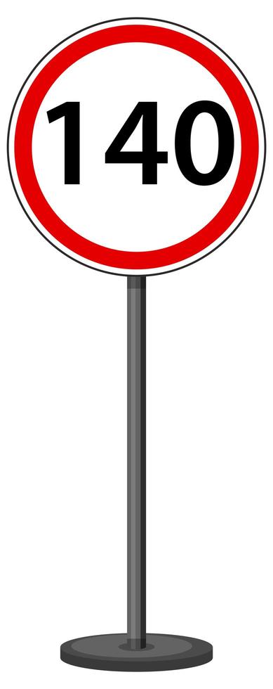 Red traffic sign on white background vector