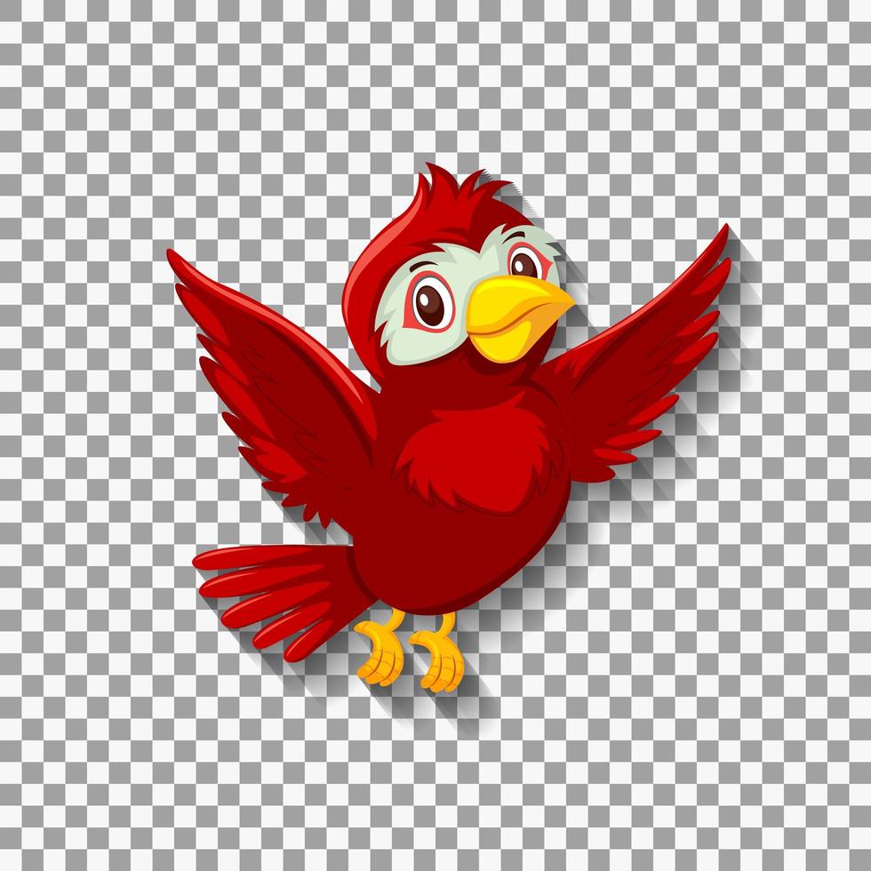personaje de dibujos animados lindo pájaro rojo 1541562 Vector en Vecteezy
