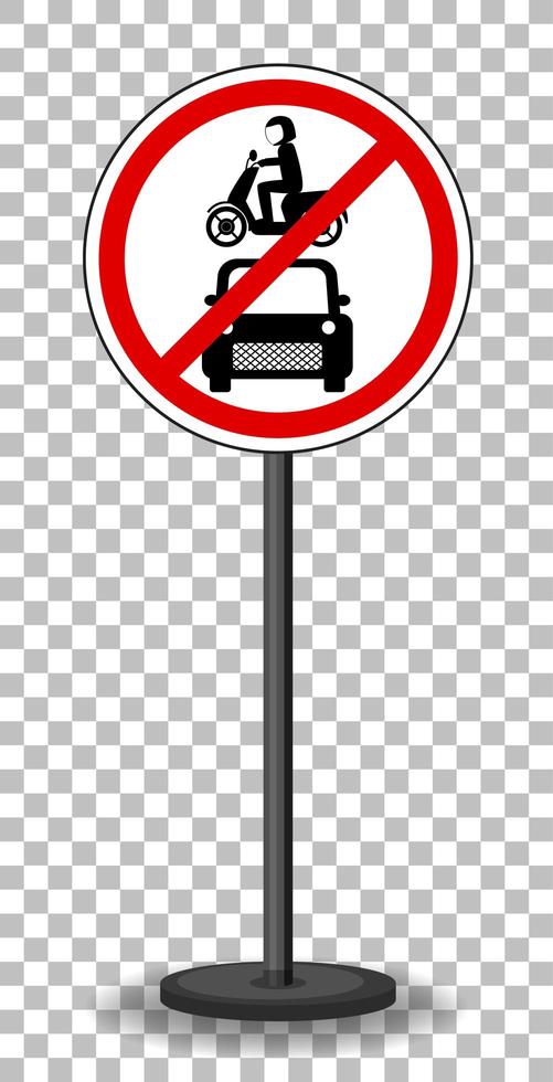 Red traffic sign on transparent background vector