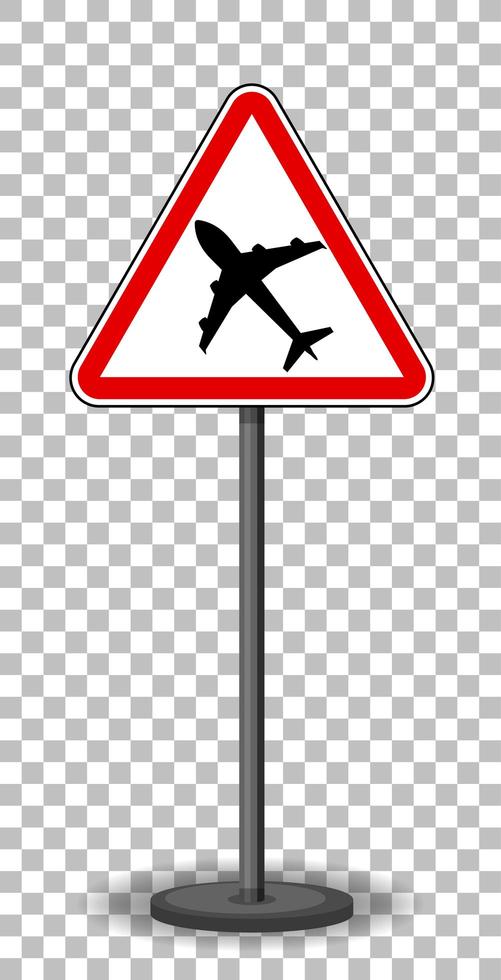 Red traffic sign on transparent background vector