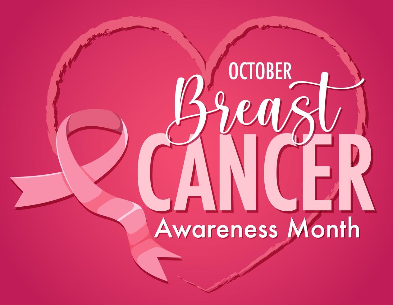 Breast Cancer Awareness Month logo vector