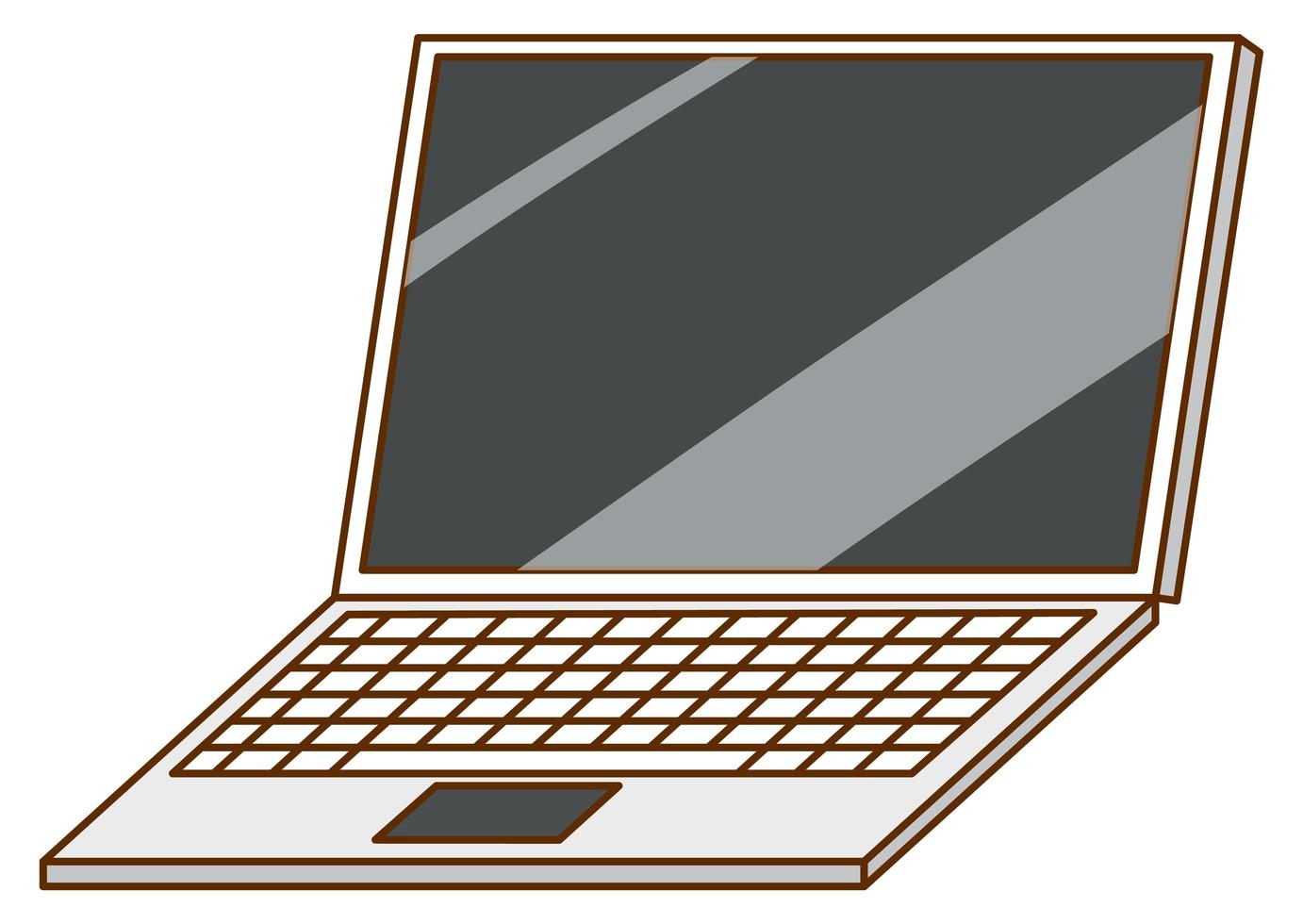 Computer laptop on white background vector