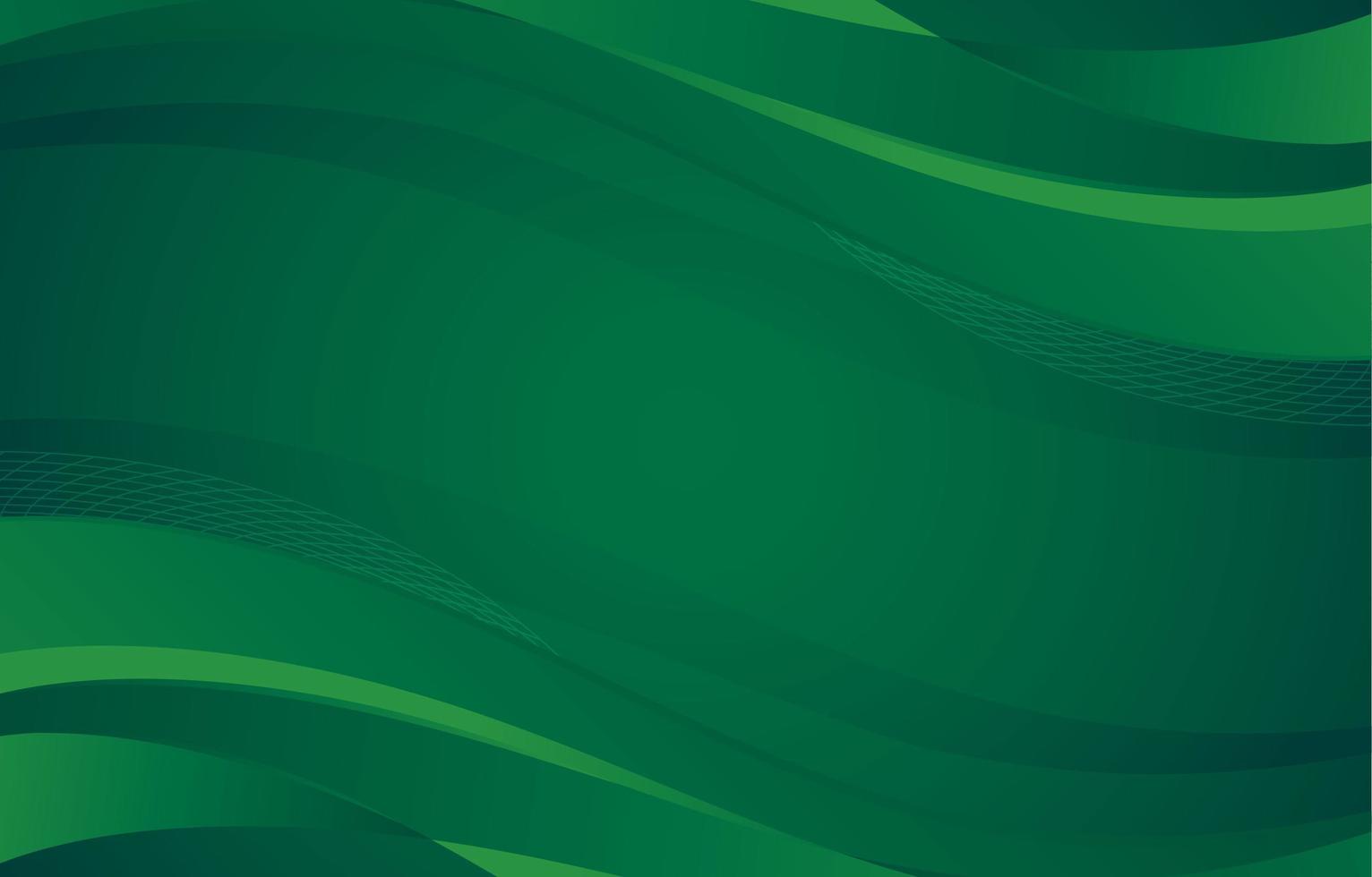 Green Dark Wave Background vector