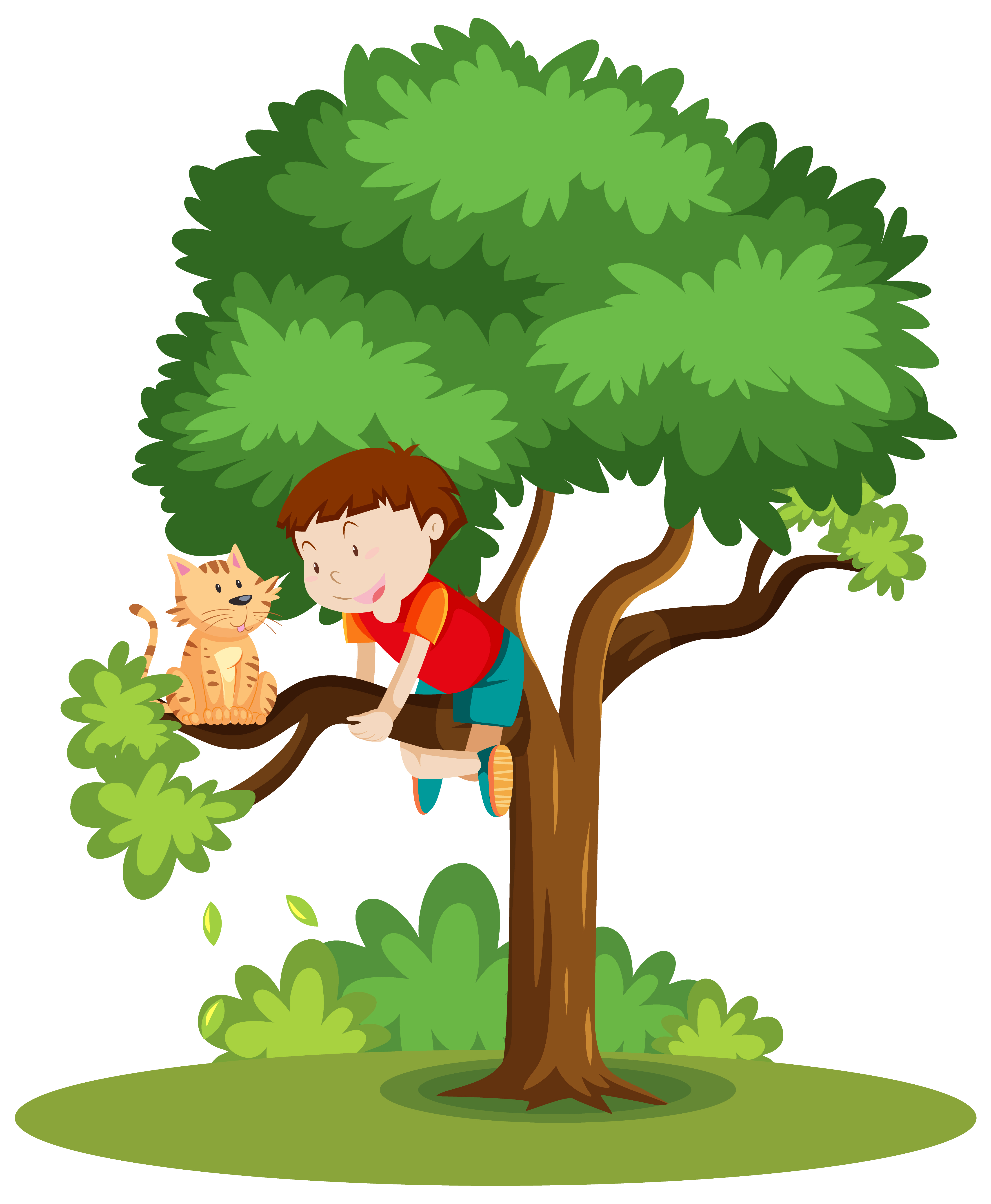 cat-under-the-tree-clipart