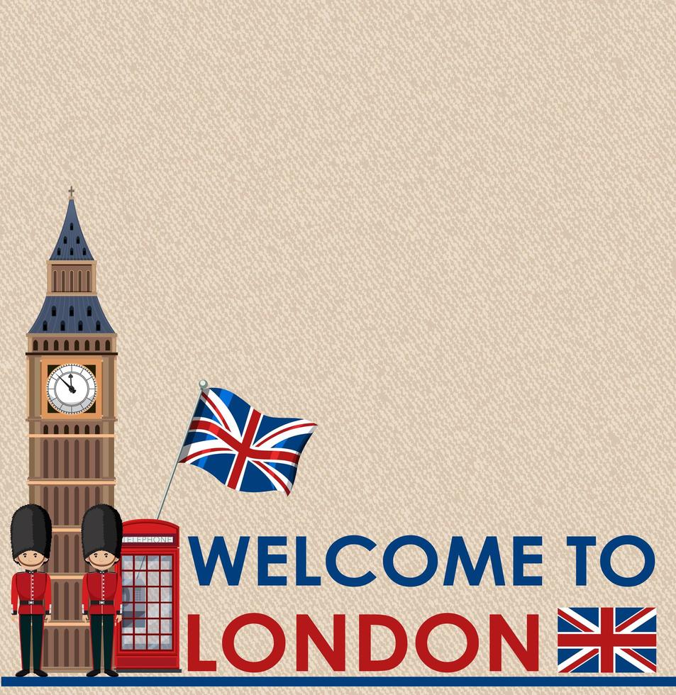 Blank postcard with Big Ben london vector