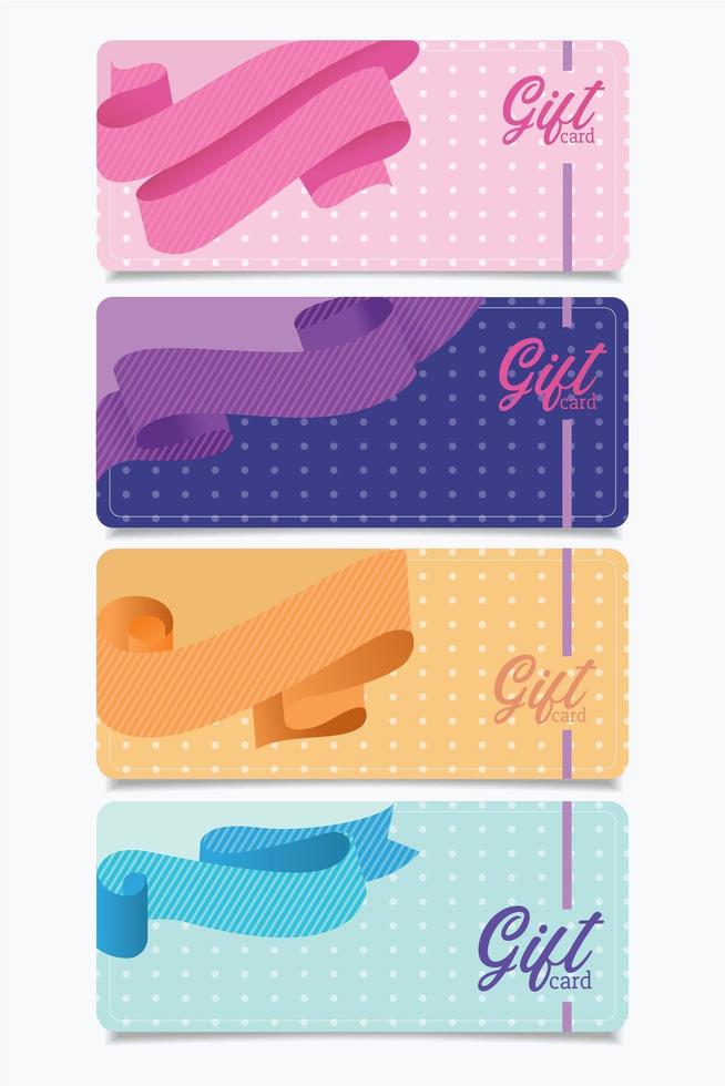 Pastel Color Card with Ribbon Accent vector