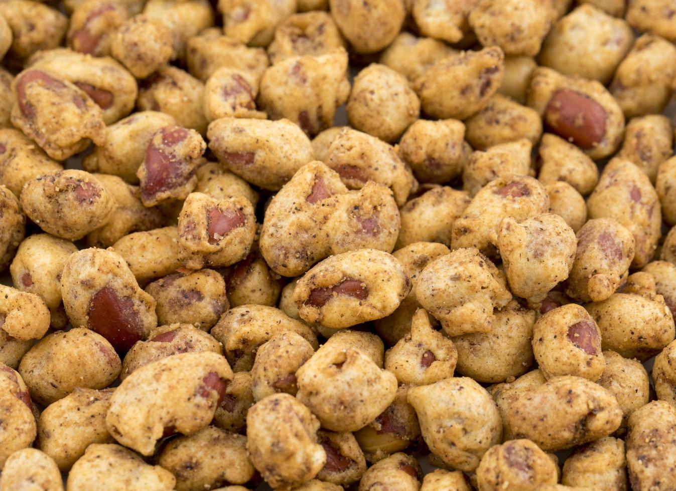 Close-up of a pile of masala peanuts photo