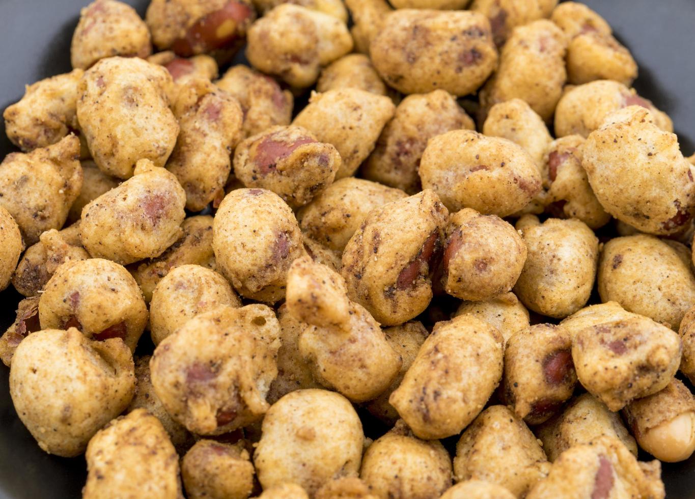 Close-up of masala peanuts photo