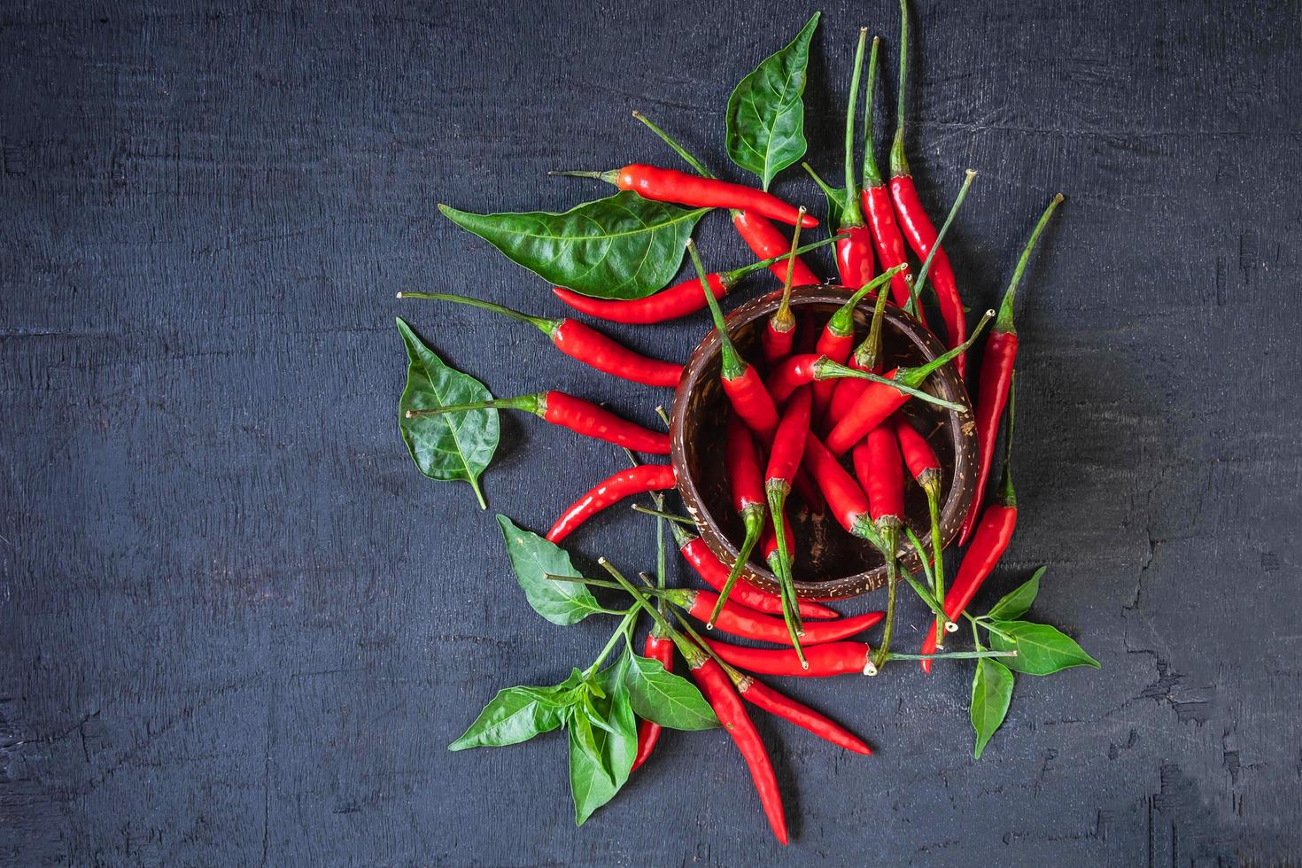 Red cayenne peppers photo