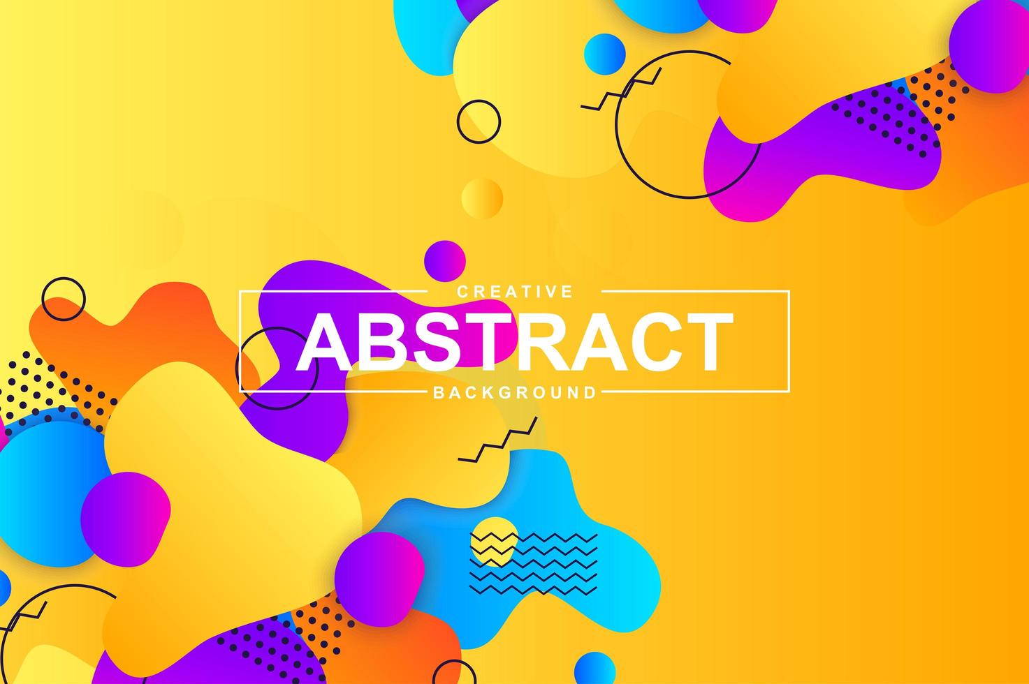Unique design with dynamic liquid shapes vector