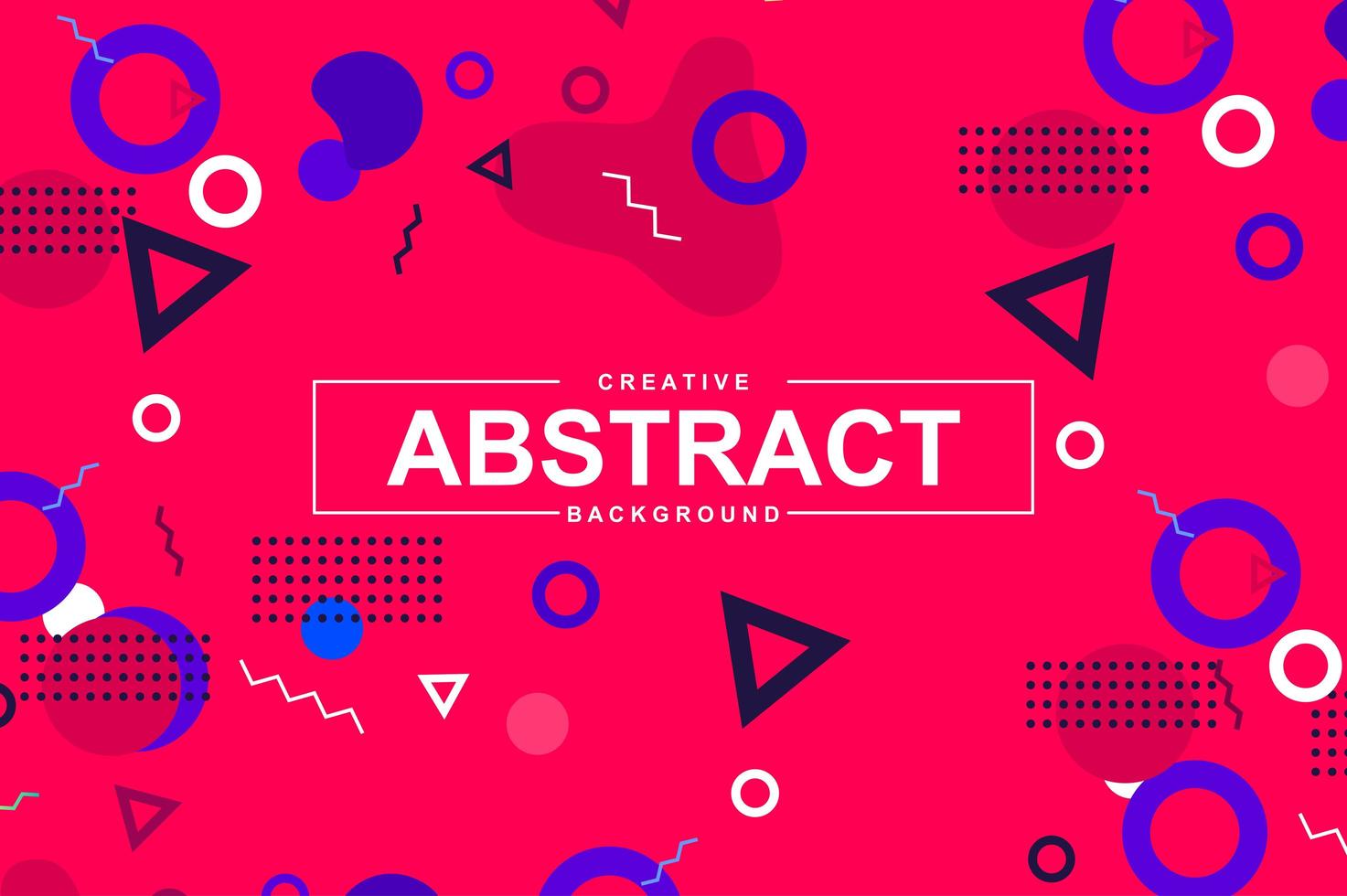 Abstract design with geometric shapes in memphis style vector