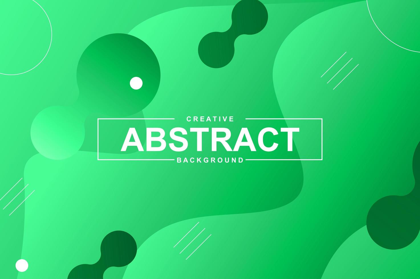 Abstract design with dynamic green liquid shapes vector