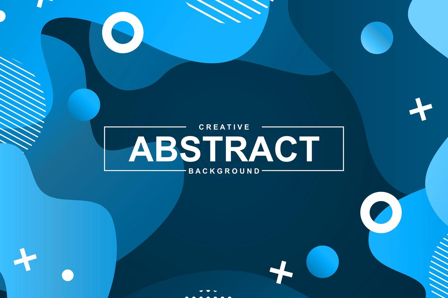 Abstract design with blue liquid gradient shapes vector