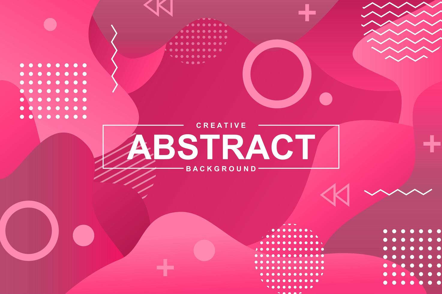 Abstract design with pink liquid gradient shapes vector