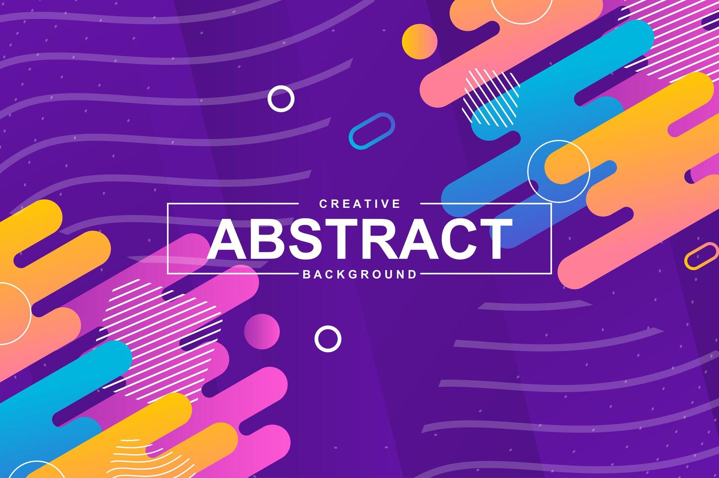 Abstract design with dynamic shapes in memphis style vector