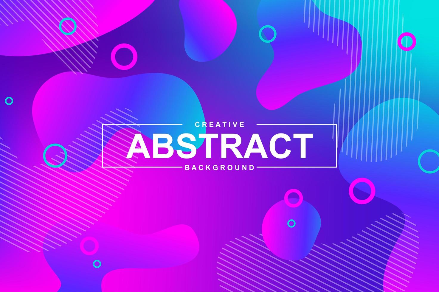 Trendy neon design with dynamic liquid shapes vector