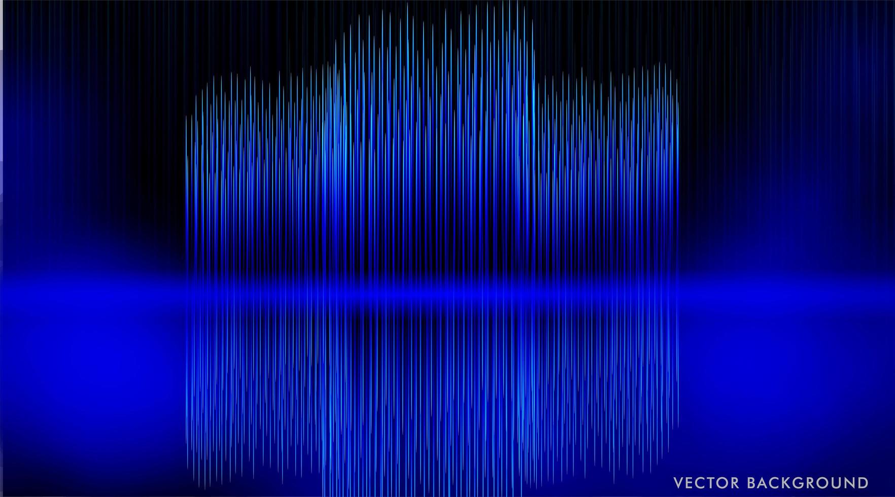 Black background with parallel blue lines vector