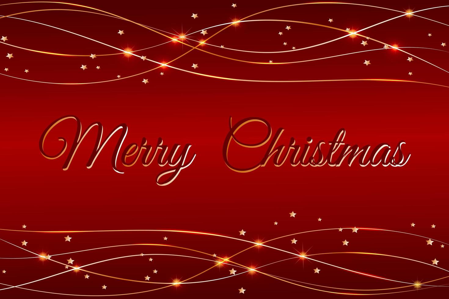 Elegant red sparkling Merry Christmas background vector