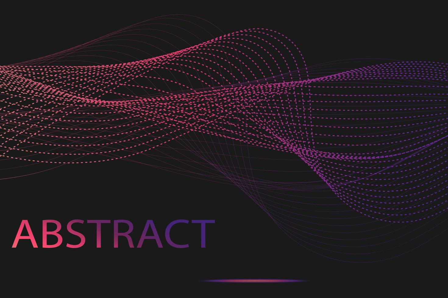 Colorful bright abstraction of wavy lines and dashes vector