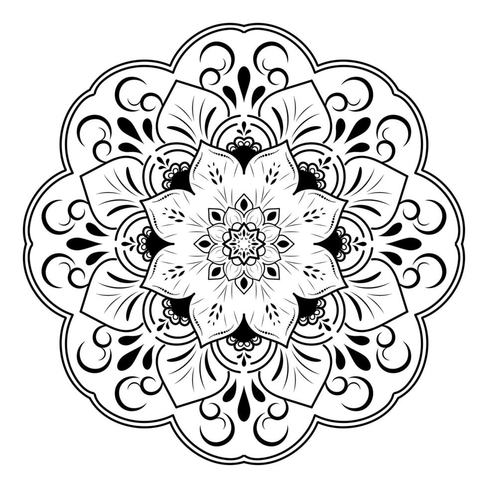 Unique petal flower mandala design vector