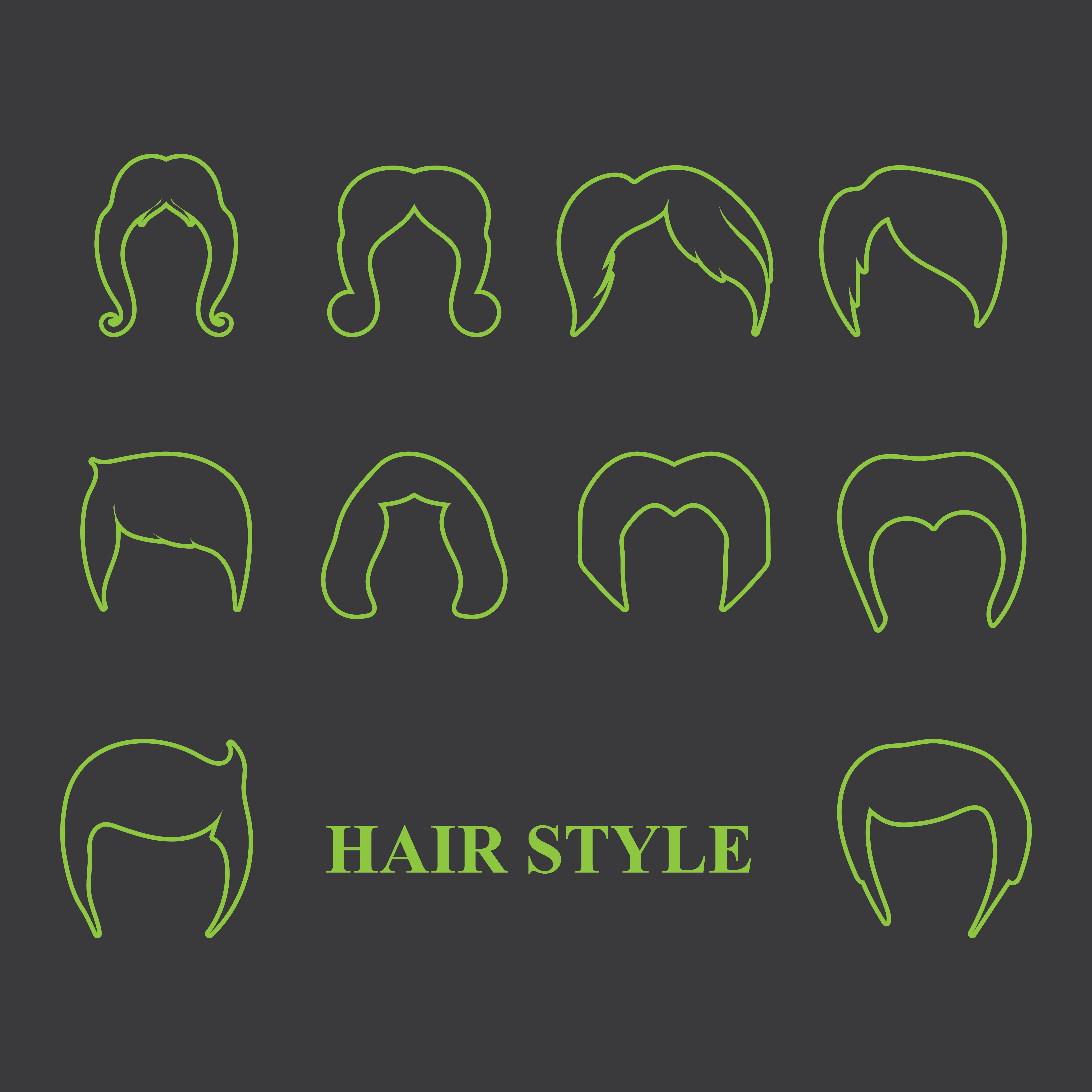 Haircut Style Set 1545918 Vector Art at Vecteezy